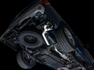 Ford F150 Performance Exhaust - Dual Side Exit - AWE Tuning - Cat Back with 4.5in Tips, 180 Technology® - Diamond Black - `21-`25 Ford F150 Performance Exhaust - Dual Side Exit - AWE Tuning - Cat Back with 4.5in Tips, 180 Technology® - Diamond Black - `21-`25